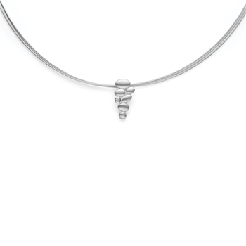 925/- vedhæng, rhd, mat, dia. 0,02ct W-SI, von Bastian Inverun