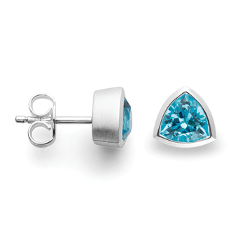 925/- øreringe, mat, blå topaz 1,85ct, von Bastian Inverun