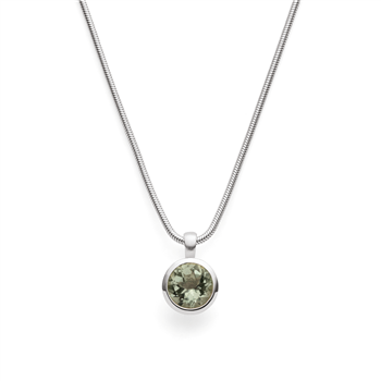 925/vedhæng,rh.-pl.,mat/pol.,amethyst grøn 3,1ct, von Bastian Inverun