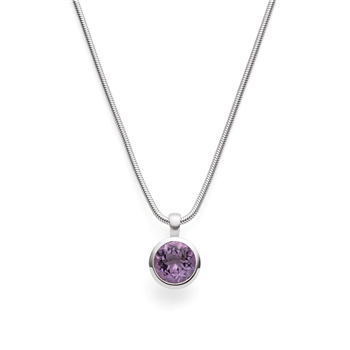 925/- vedhæng, rhd,mat/pol.,amethyst 3,1ct, von Bastian Inverun