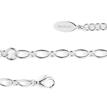 925/- armbånd, rhd, mat, 19+3cm, von Bastian Inverun