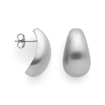 925/- øreringe, rhd, mat, von Bastian Inverun