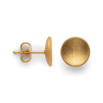 925/- øreringe, fg., børstet/pol., 10mm, von Bastian Inverun