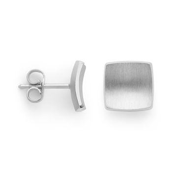 925/- øreringe,rhd, mat/blank, 8mm, von Bastian Inverun