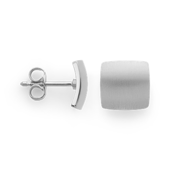 925/- øreringe,rhd,mat/blank, 10mm, von Bastian Inverun