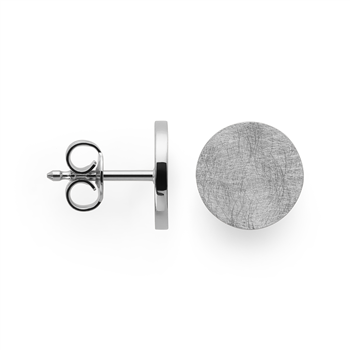 925/- øreringe, børstet/blank, 10mm, von Bastian Inverun