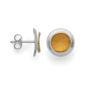 925/- øreringe, rhd, fg., mat, von Bastian Inverun