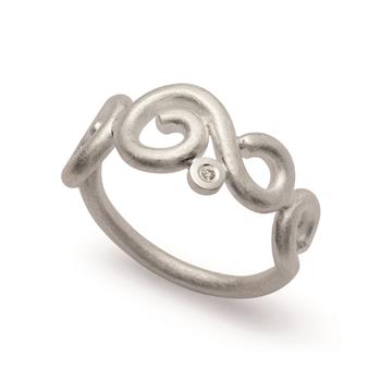 925/-Ring,rho.,mat/pol., Dia. 0,015ct W-SI, von Bastian Inverun