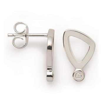 925/- Ørestikker, rhodineret, pol. Dia.0.02ct W-SI, von Bastian Inverun