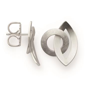 925/- Ørestikker, rhodineret, mat/mat, von Bastian Inverun