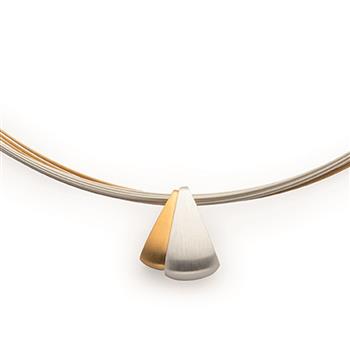 925/-vedhæng, rhodineret, delvist forgyldt, mat, von Bastian Inverun