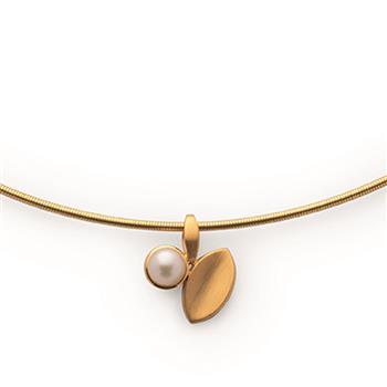 925/- Vedhæng, fg, matteret, kulturperle 1.1ct, von Bastian Inverun