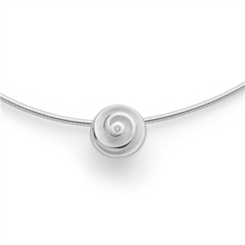 925/- vedhæng, børstet/poleret, dia. 0,015ct W-SI, von Bastian Inverun