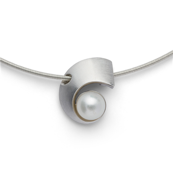 925/-vedhæng, rh, matt/pol, kultur.perle3,18ct, von Bastian Inverun