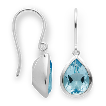 925/- vedhæng, rh, poleret, blå topas 6,37ct, von Bastian Inverun