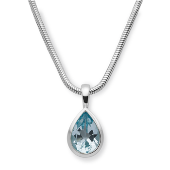 925/- vedhæng, poleret, blå topas 1,97ct, von Bastian Inverun
