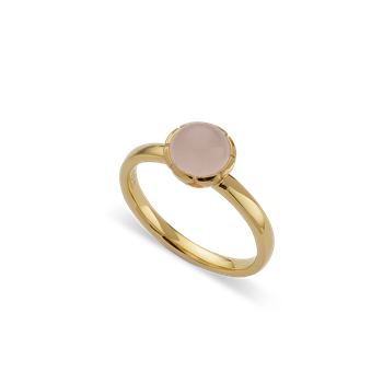 925 ring, forgyldt,poleret, rosenkvarts 1,33 karat, von Bastian Inverun