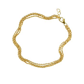 14kt Anker Facet Armbånd eller Halskæde med 3 rækker  38cm, von San - Links of Joy