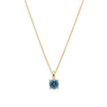 925/ - vedhæng, forgyldt blå topas 1,47ct., von Bastian Inverun
