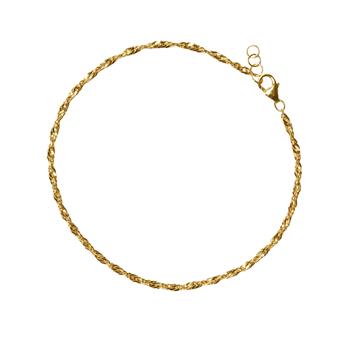 18kt Singapore armbånd & halskæde med 1,8mm bredde 19+1cm, von San - Links of Joy