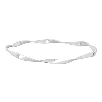 Sølv rhod. armring  snoet 62mm, von Siersbøl