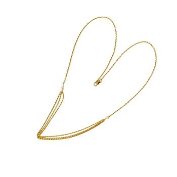18kt halskæde med Ferskvandsperler  50cm, von San - Links of Joy