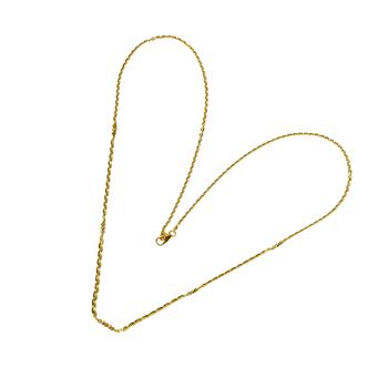 Halskæde i forløb - 14kt guld med Facetterede Antracit Diamanter 50cm, von San - Links of Joy