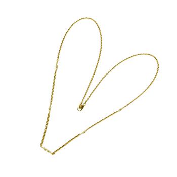 Halskæde i forløb - 14kt guld med Facetterede Hvide  Diamanter 50cm, von San - Links of Joy