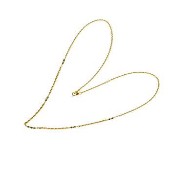 Halskæde i forløb - 14kt guld med Facetterede Sorte Diamanter 50cm, von San - Links of Joy