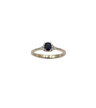 Ring 14 karat guld safir med 0,055ct wsi, von L&G