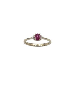 Ring 14 karat guld rubin med 0,055ct wsi, von L&G