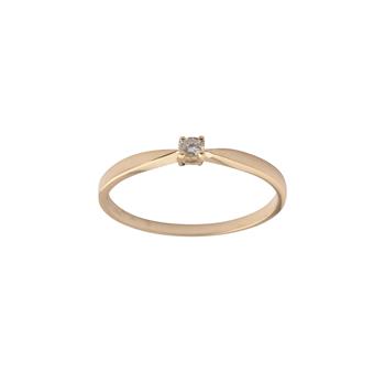 Ring 14 karat guld KAYA Brillant (4 greb), von L&G