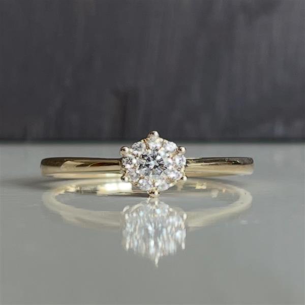 Ring 14 karat guld Stjerne 0,19 carat WSI, von L&G