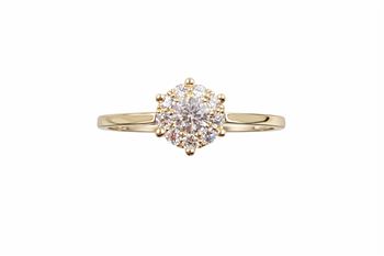 Ring 14 karat BIG STJERNE 0,41 carat WSI, von L&G