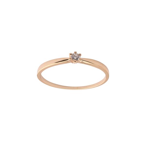 Ring 14 karat guld MAFIRA (6-greb) brillant, von L&G