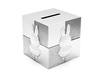 Sparebøsse Cube Miffy, sølvfarvet, von Noa Kids