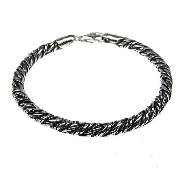 4,5 mm Fuchskette / Gedreht in leicht oxidiertem Sterlingsilber, Armband & Halskette Letox. 18-60 cm, von San - Links of Joy.