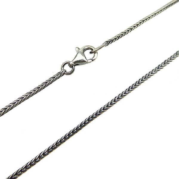 1,3mm Rævekæde i Let Oxyderet Sterlingsølv Armbånd & Halskæde 20cm, von San - Links of Joy