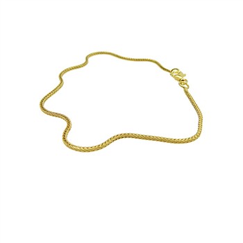 1,3mm Rævekæde i Forgyldt Sterlingsølv Armbånd & Halskæde 45cm, von San - Links of Joy
