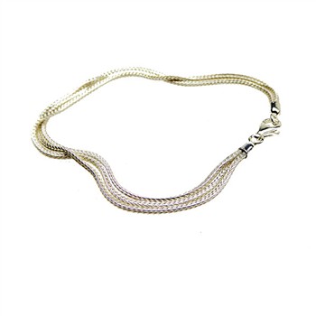 Armbånd & halskæde - 3 rk. Rævekæde - Blank 60cm, von San - Links of Joy