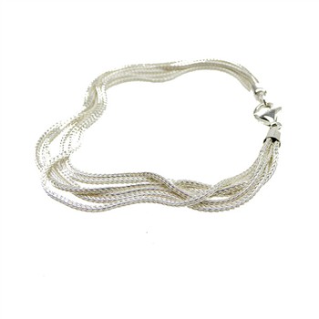 Armbånd & halskæde - 6 rk.Rævekæde - Blank 60cm, von San - Links of Joy