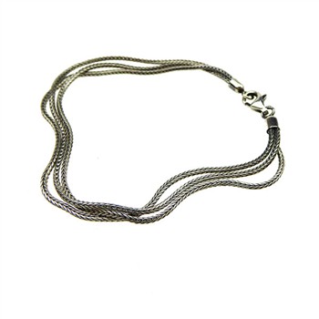 Armbånd & halskæde - 3 rk.Rævekæde - Letoxyderet 60cm, von San - Links of Joy
