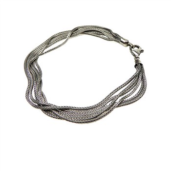 Armbånd & halskæde - 6 rk.Rævekæde - Letoxyderet 60cm, von San - Links of Joy