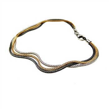 Armbånd & halskæde - 3 rk.Rævekæde - 3 farvet 60cm, von San - Links of Joy