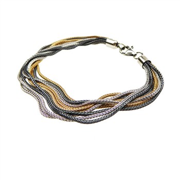 Armbånd & halskæde - 9 rk.Rævekæde - 3 farvet 60cm, von San - Links of Joy