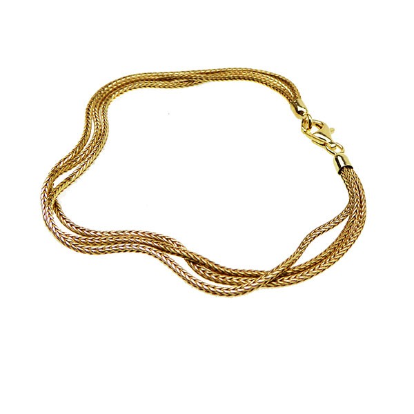 Armbånd & halskæde - 3 rk.Rævekæde - Forgyldt 45cm, von San - Links of Joy