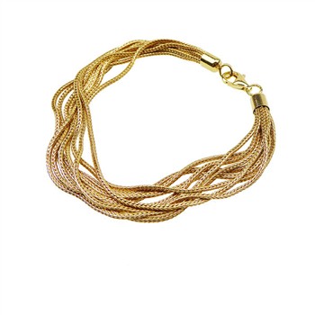 Armbånd & halskæde - 9 rk.Rævekæde - Forgyldt 60cm, von San - Links of Joy