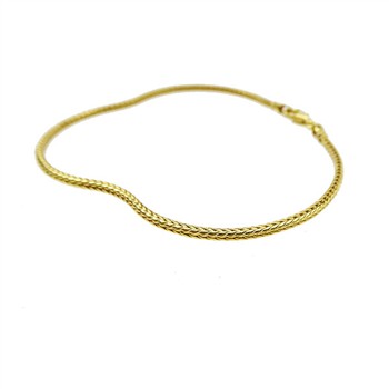 2,1mm Rævekæde i Forgyldt Sterlingsølv Armbånd & Halskæde 60cm, von San - Links of Joy