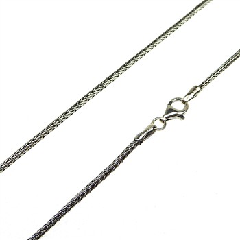 1,8mm Rævekæde i Let Oxyderet Sterlingsølv Armbånd & Halskæde Letoxyderet 60cm, von San - Links of Joy