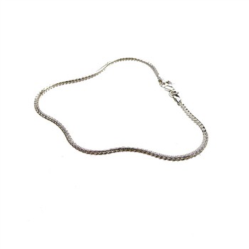 1,8mm Rævekæde i Blank Sterlingsølv Armbånd & Halskæde 60cm, von San - Links of Joy